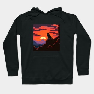 CUTE SUNSET LOVER, PIXEL ART Hoodie